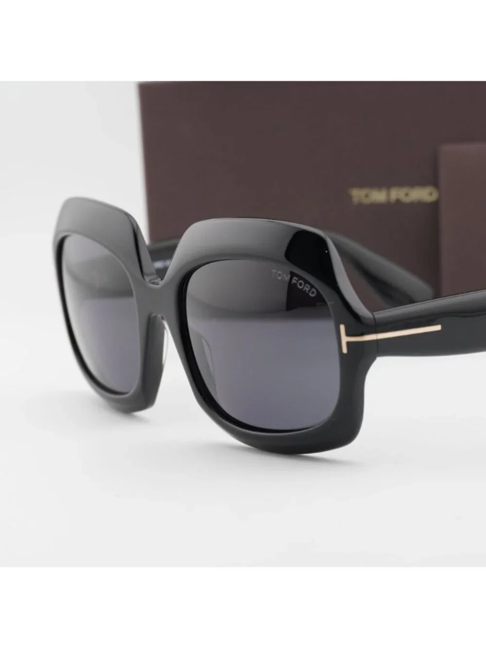 Tom Ford Ren FT1155 01A Square Sunglasses - Black / Smoke